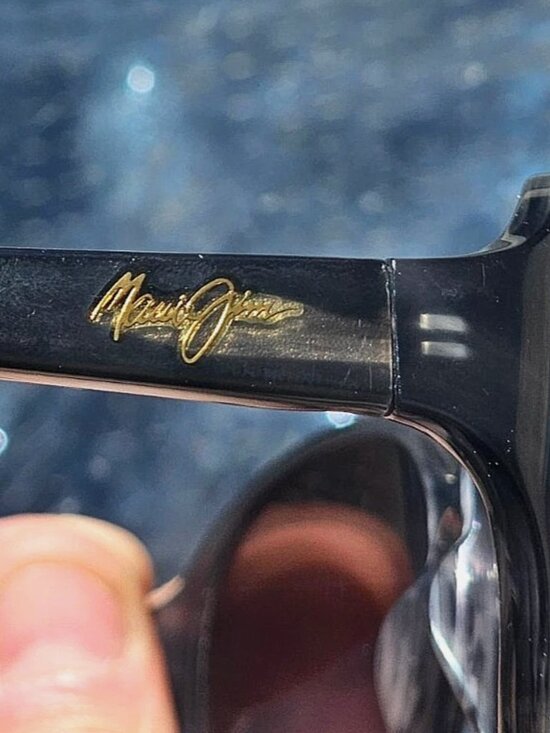 Maui Jim Ginger MJ 221 Oversized Oval Sunglasses Black Plastic Frame Brown Lens main image 13